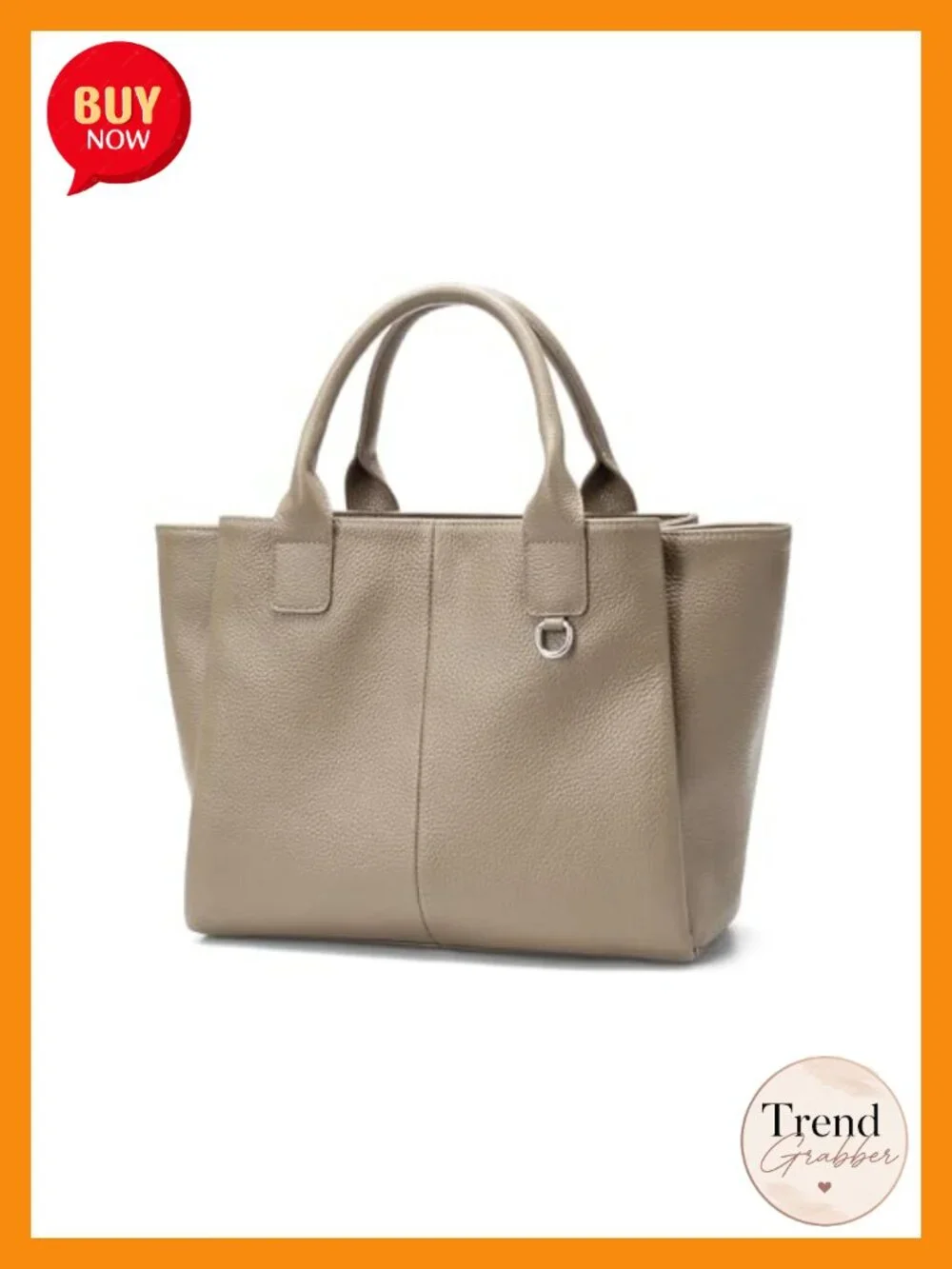 Genuine Leather Designer Satchel Tote for Women, Triple Pocket, Top-handle